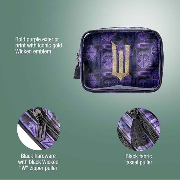 Wicked Purple Double Zip Organizer - Makeup Bag, Travel Cosmetic Bag - Picture 3 of 10